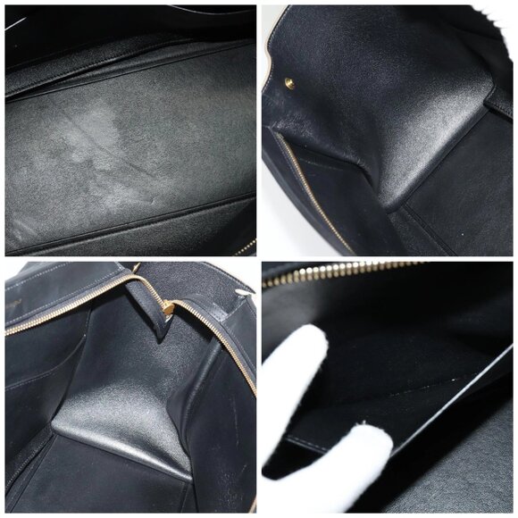 CELINE Trapeze Hand Bag Leather Blue Gold Auth BA990 - Picture 16 of 16